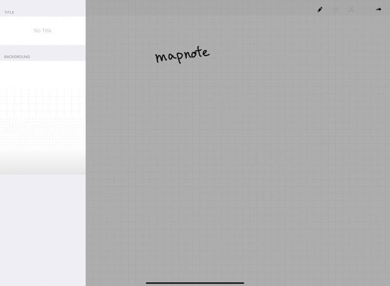 mapnoteのアプリの設定