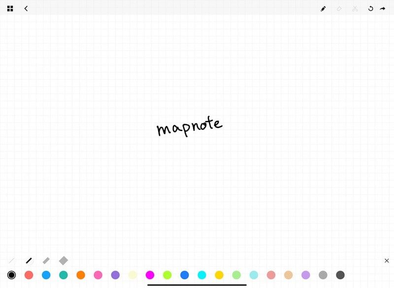 mapnoteのアプリのペン