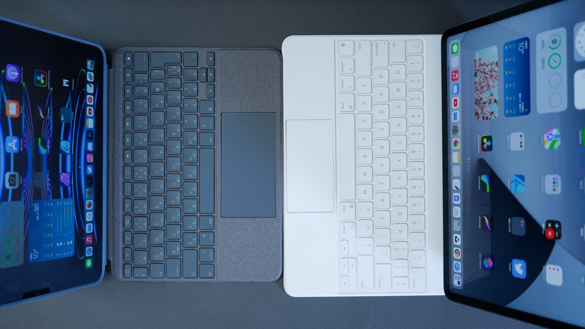 iPadのキーボードケースのCombo TouchとMagic Keyboardのキーボード部分