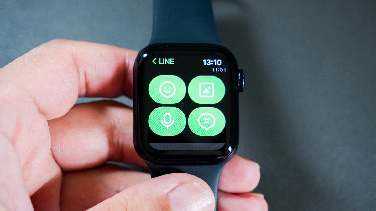 Apple Watch SEのLINEのメッセージ画面